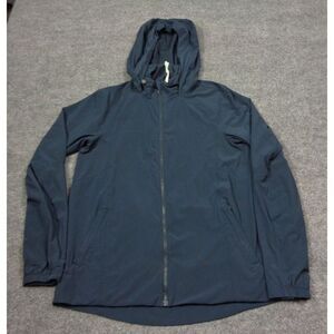 Lululemon Jacket Women 4 Blue Rain Hooded Run Waterproof Breathable Lightweight